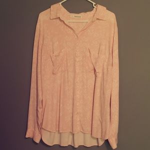 Women's Plus Button Down Long Sleeve Top Size 1